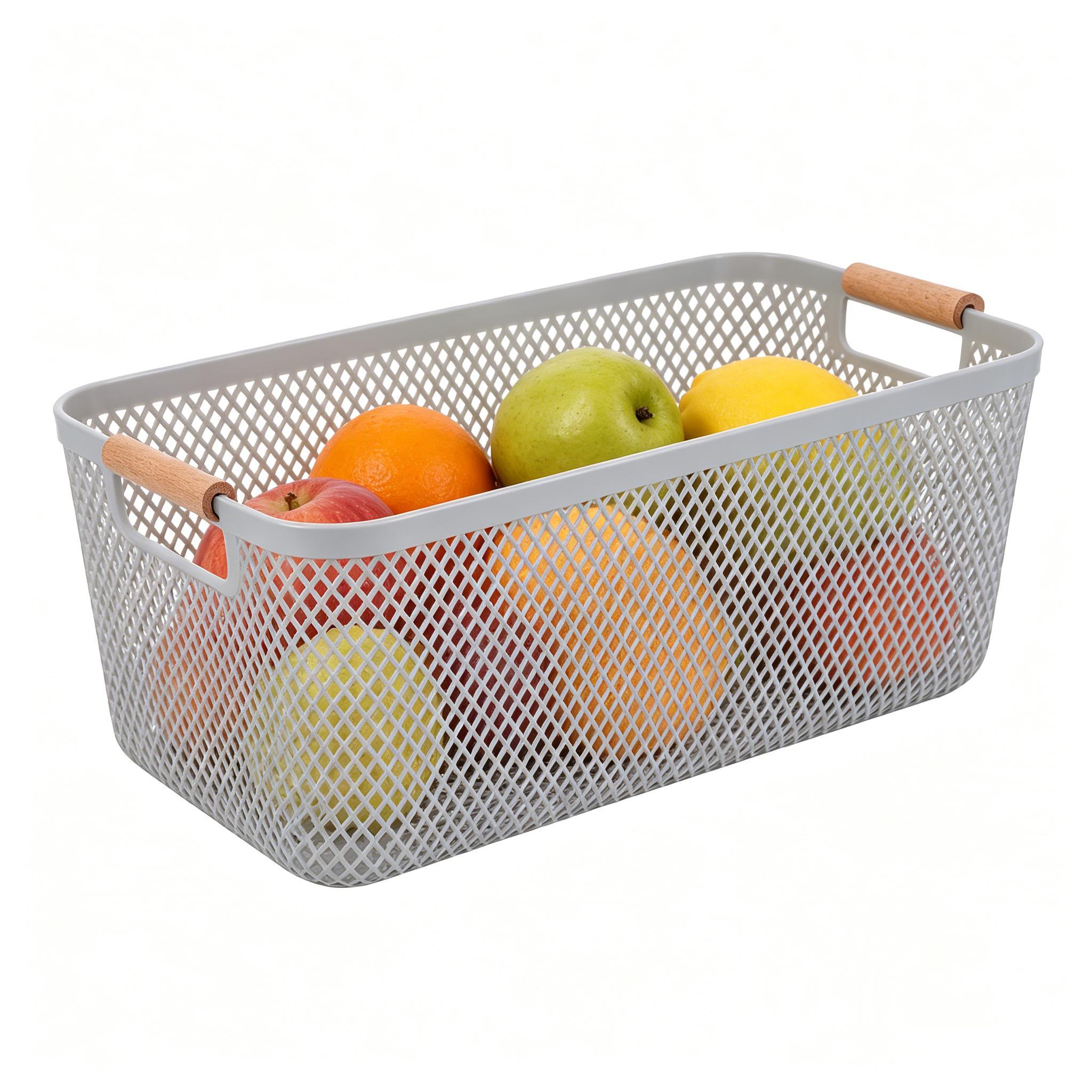 Snacks Food Hamper Basket - Keukenmand van gaas, voedselorganizer, grote capaciteit,