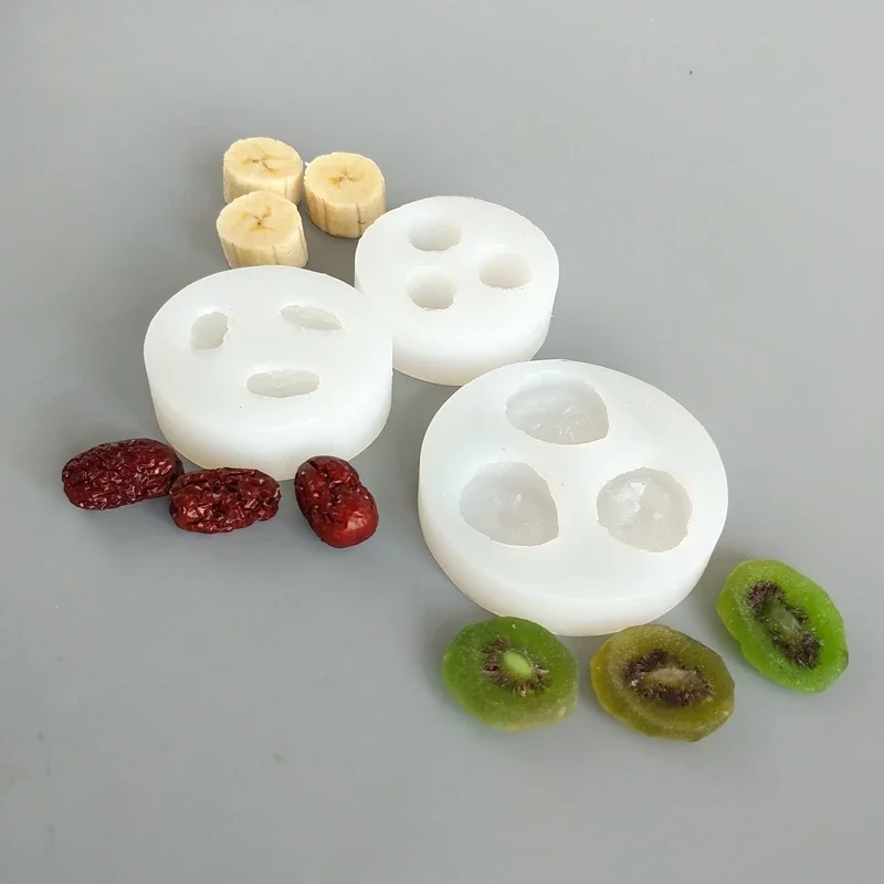 Dried Fruit Mix - 3d Fruit Siliconen Mallen Banaan Plakjes