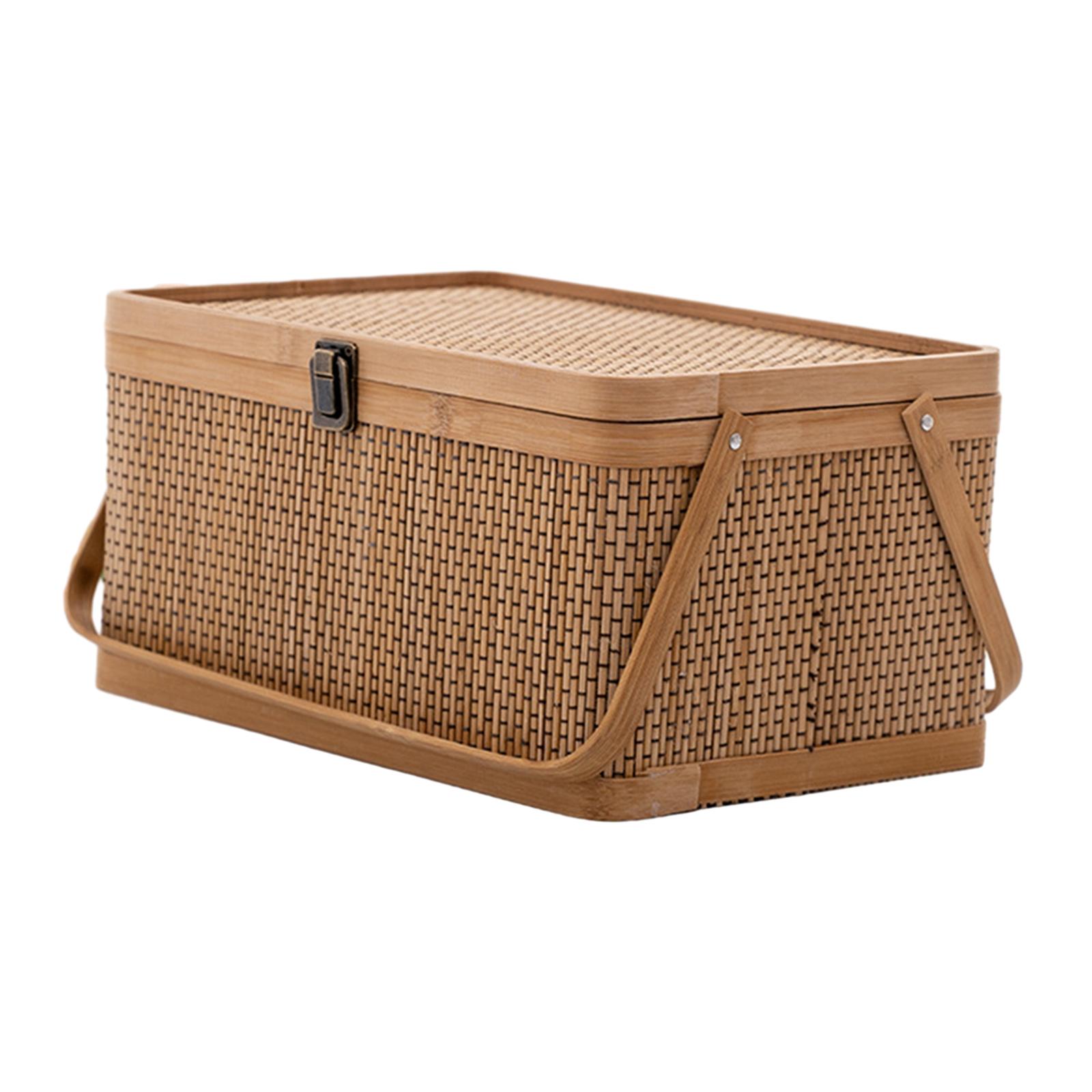Handgemaakte bamboe picknickma - Snacks Food Hamper Basket recensie en prijs