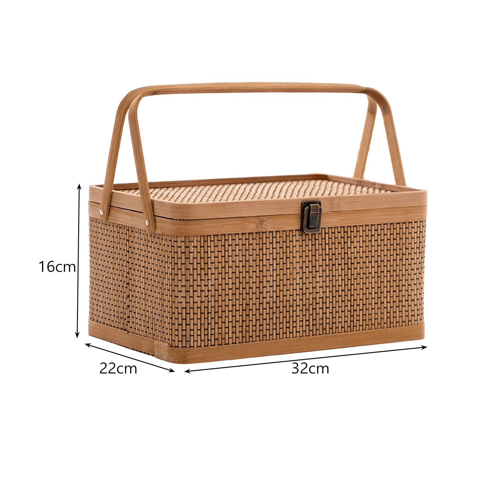 Handgemaakte bamboe picknickma - Snacks Food Hamper Basket recensie en prijs