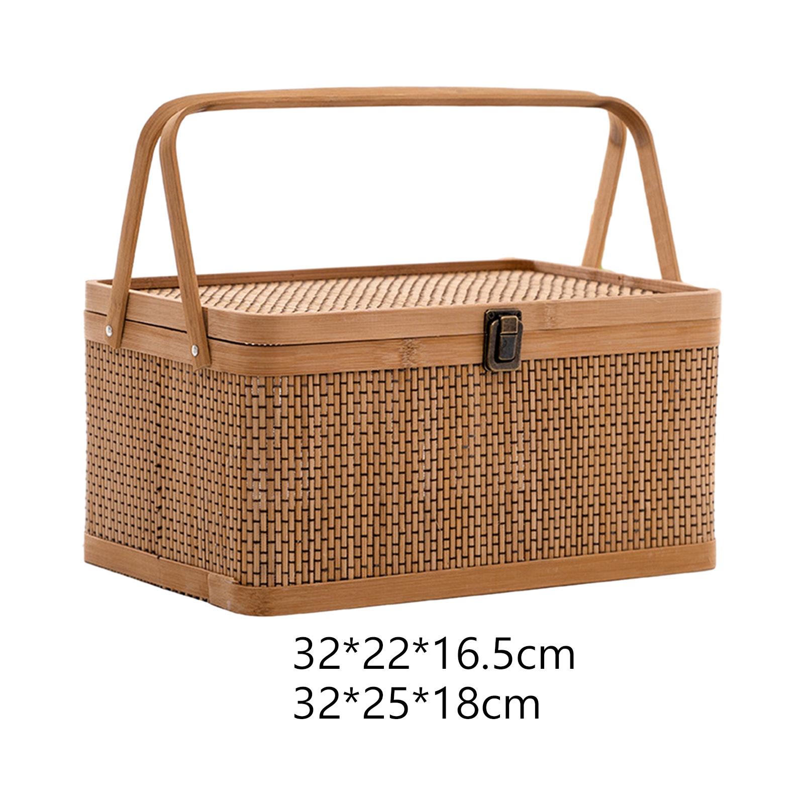 Handgemaakte bamboe picknickma - Snacks Food Hamper Basket recensie en prijs