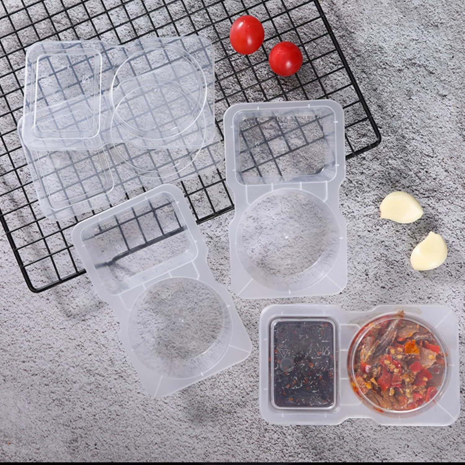 2-delige wegwerp transparante  - Food Packed Snacks recensie en prijs