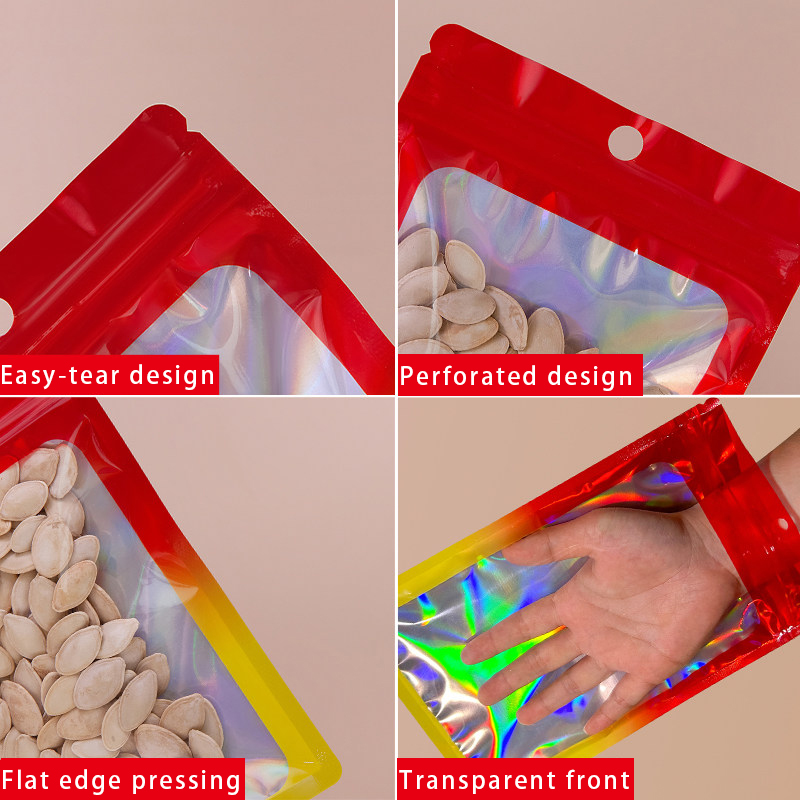 Holografische kleurrijke vierk - Food Packed Snacks recensie en prijs